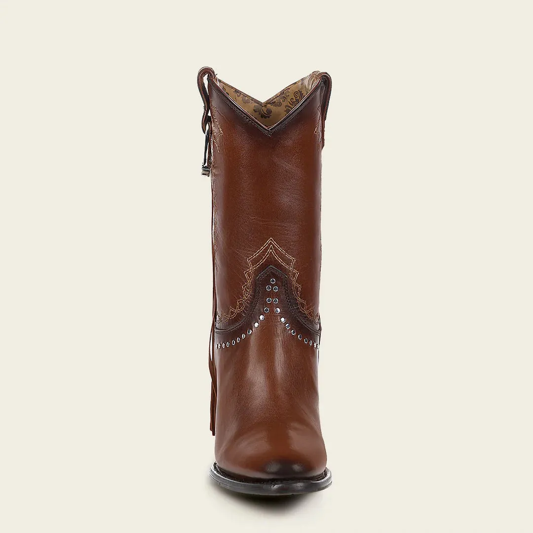 4V11RS - Cuadra honey western cowgirl leather boots for women