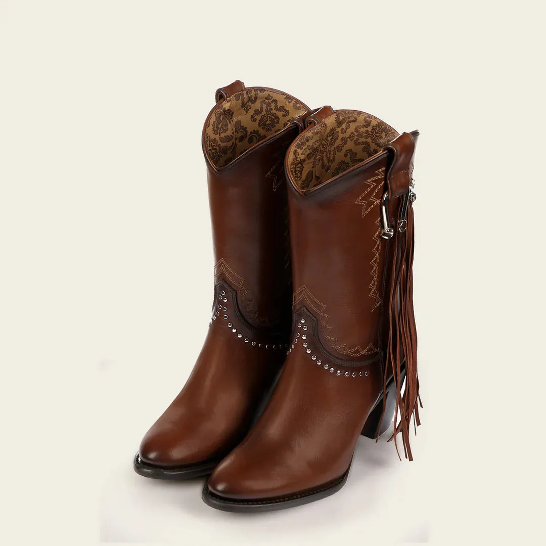 4V11RS - Cuadra honey western cowgirl leather boots for women