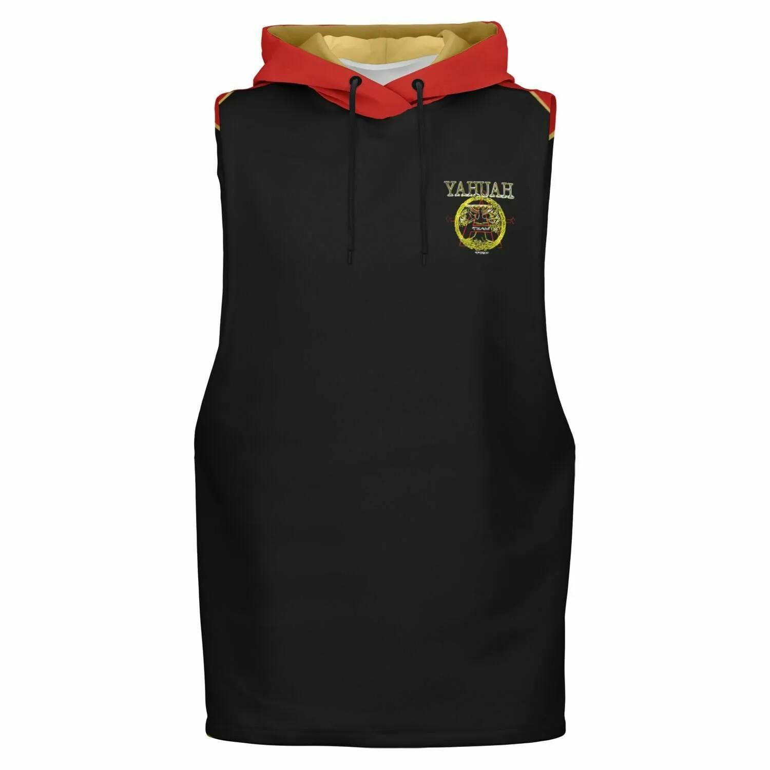 A-Team 01 Red Men's Designer Athletic Sleeveless Drop Armhole Pullover Hoodie