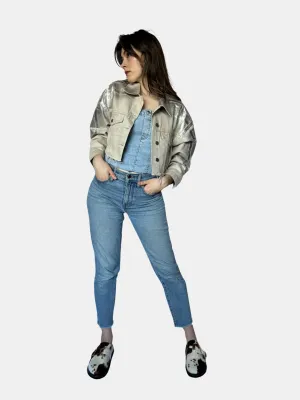 Alia Polished Denim Sand Jacket