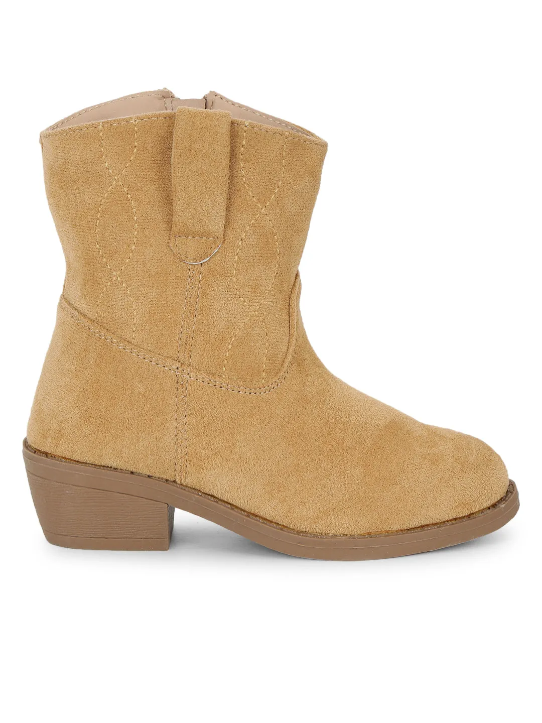 Beige Suede Ankle Boots For Kids-Girls (TC-RS3709-BEIGSUE)