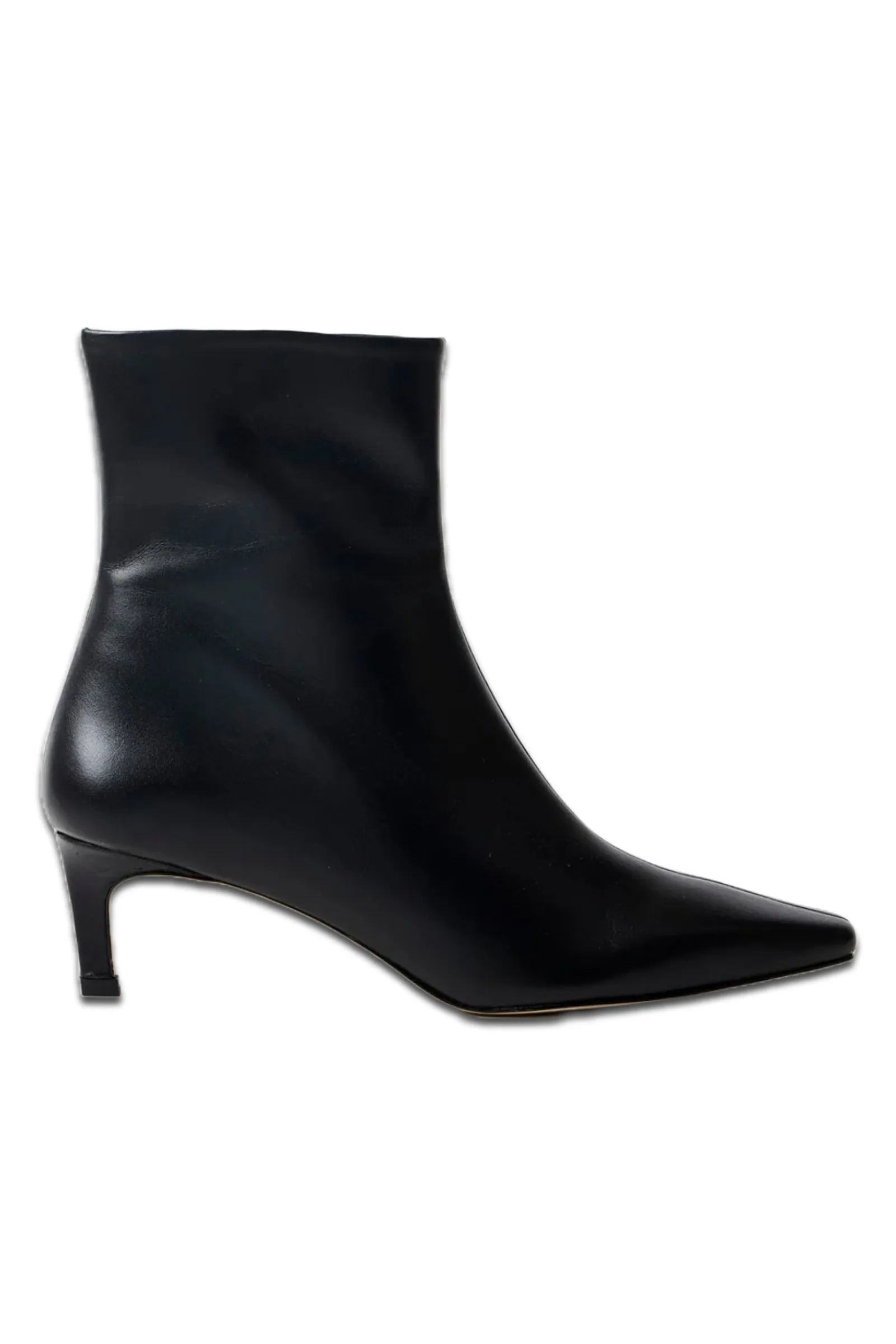 Black Leather Ankle Boots