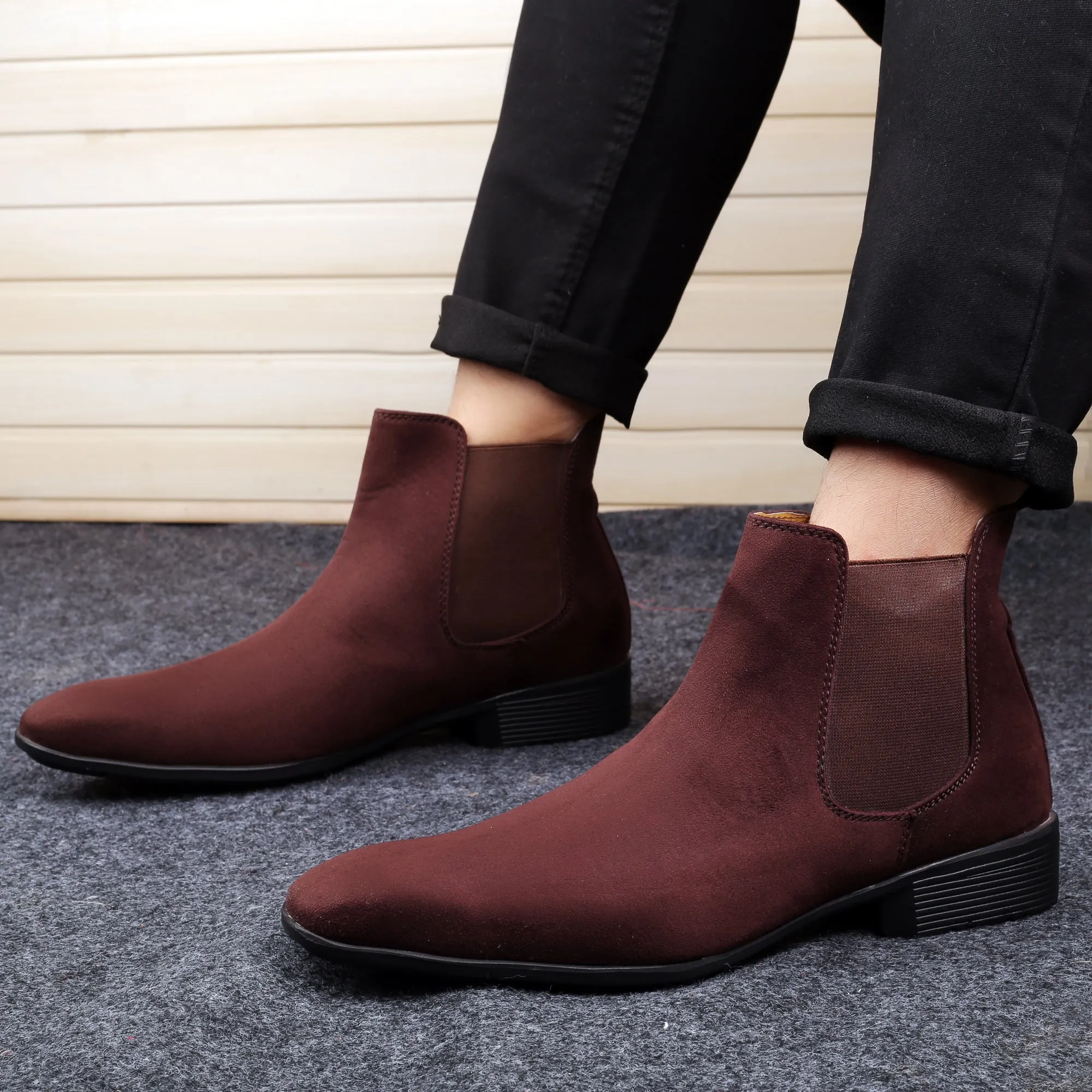 Bxxy's Designer Suede Boots For Men