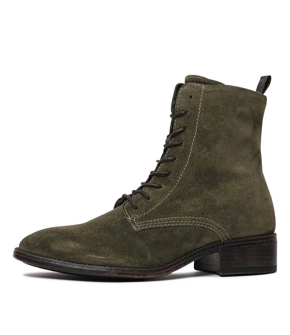 Celia Artichoke Suede Ankle Boots