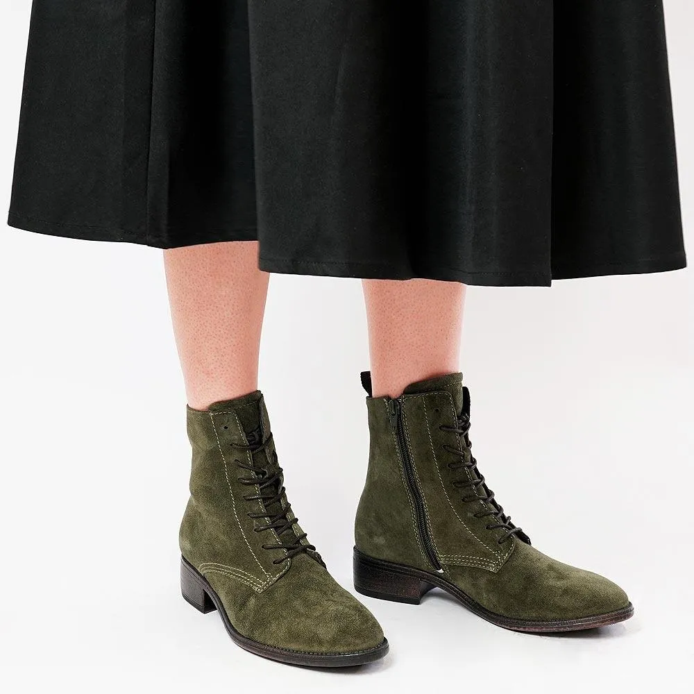 Celia Artichoke Suede Ankle Boots