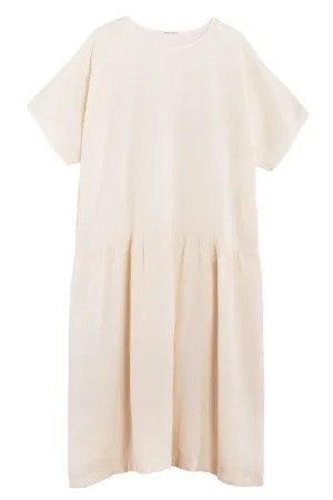 Cream Linen Easy Dress