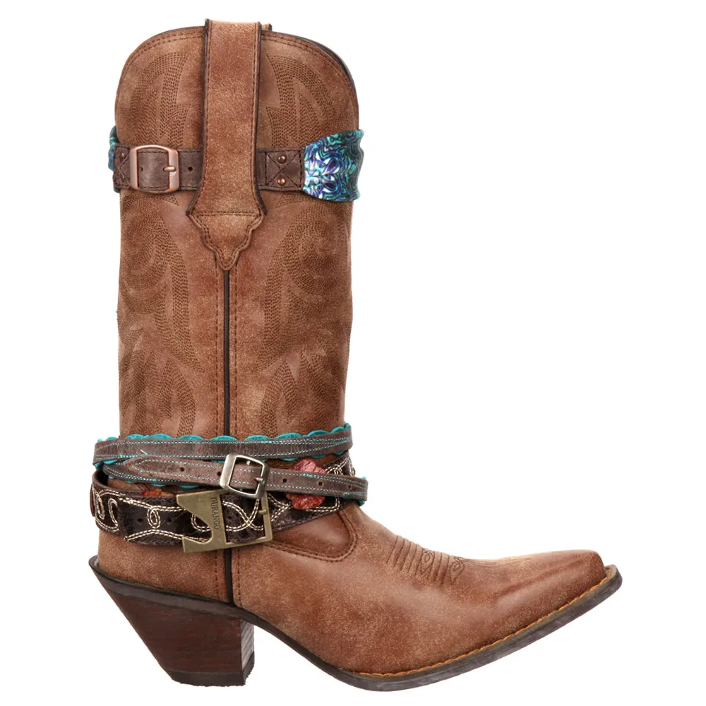 Crush Accessorized Snip Toe Cowboy Boots