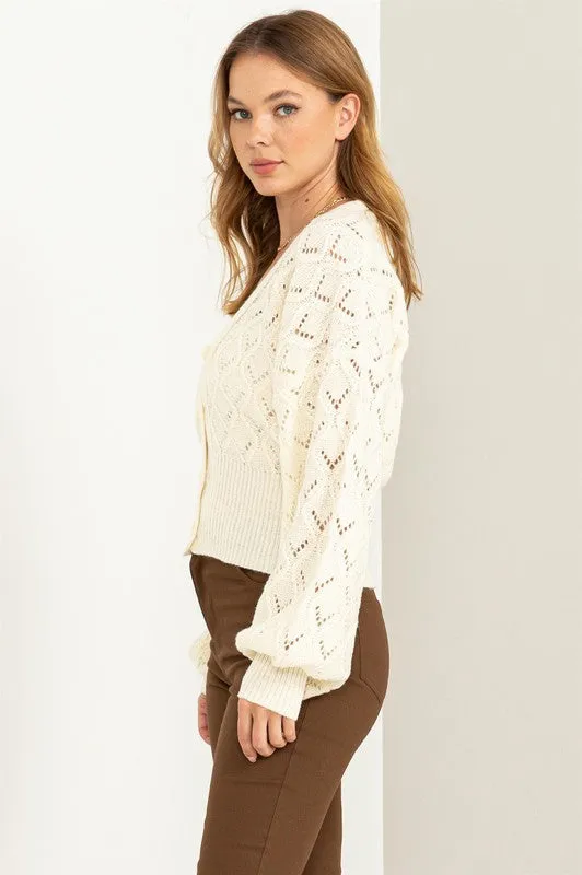 Days Together Pointelle Sweater Cardigan