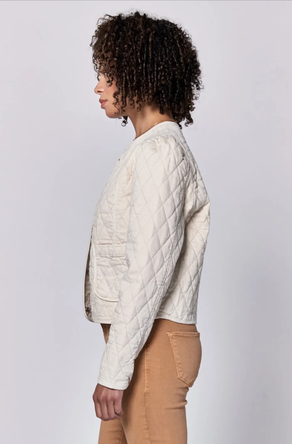 Dear John Kit Quilted Jacket Eggshell