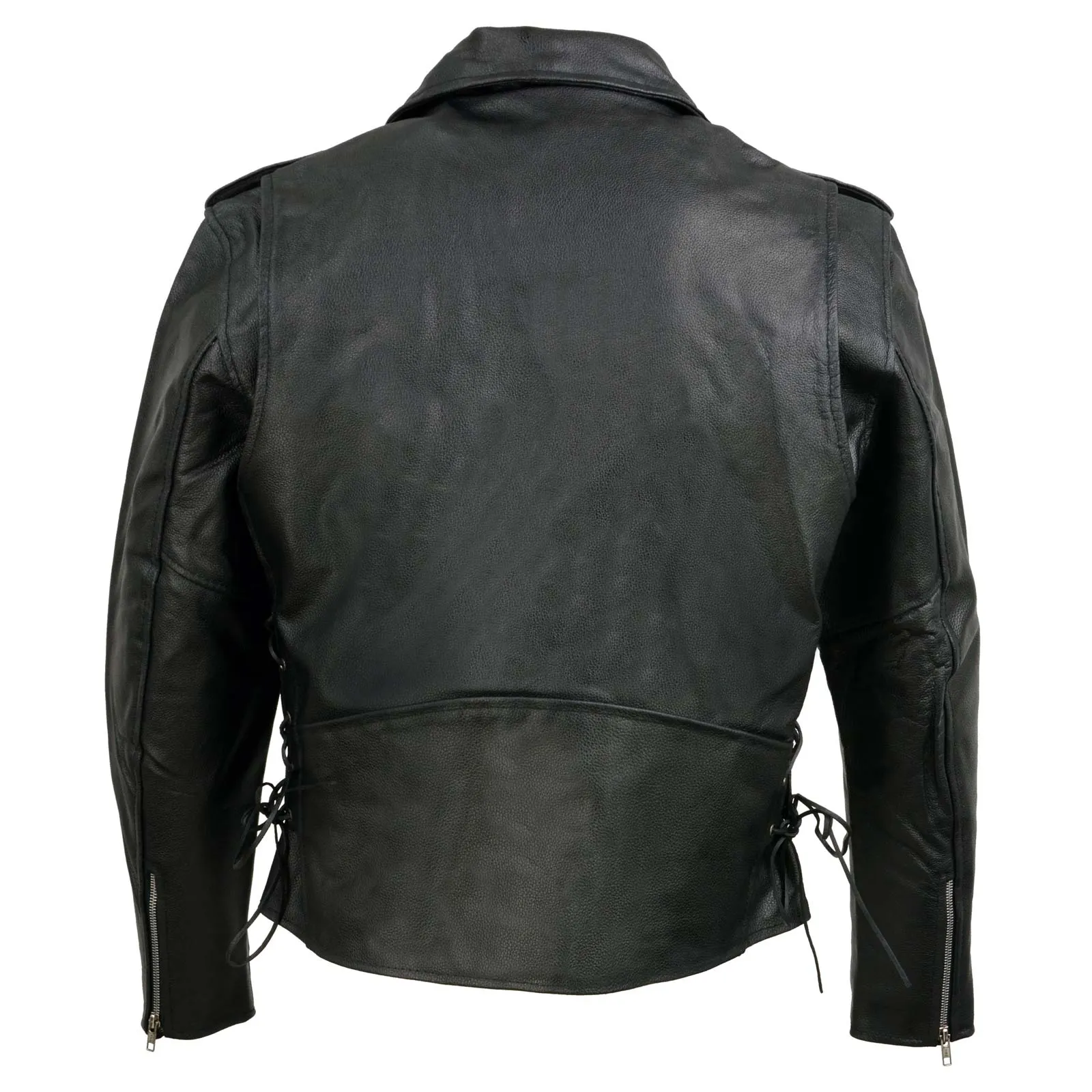 Event Leather EL5411 Men's Black Classic Side Lace Motorcycle Leather