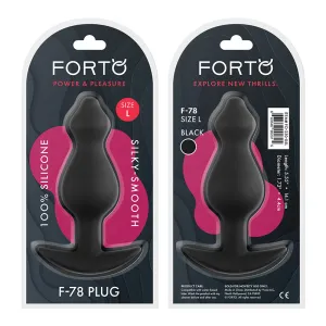 Forto F-78 Pointee Silicone Anal Plug Large Black