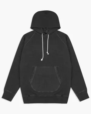 Good On Raglan Pullover Hood Sweat - Pigment Dyed Black