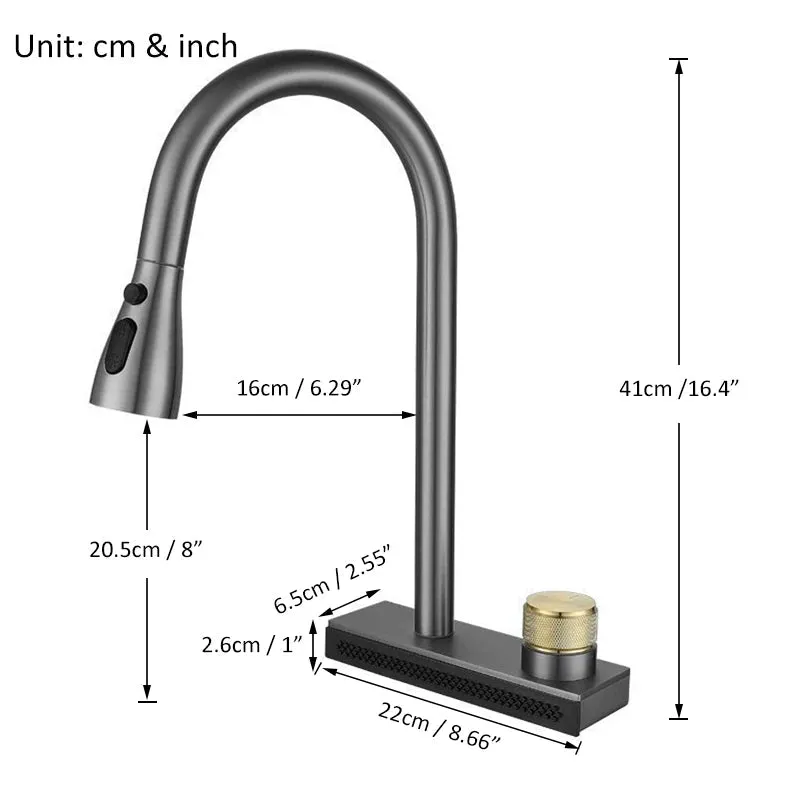 Kitchen Faucet Flexible Pull Out 3 Way Sprayer Gourmet Kitchen Faucet