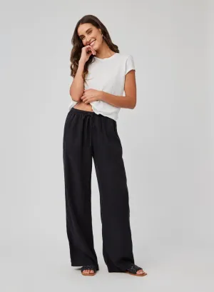 Kylie Wide Leg with Drawstring - Black