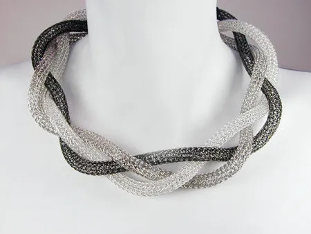 Large Braided Mesh Necklace