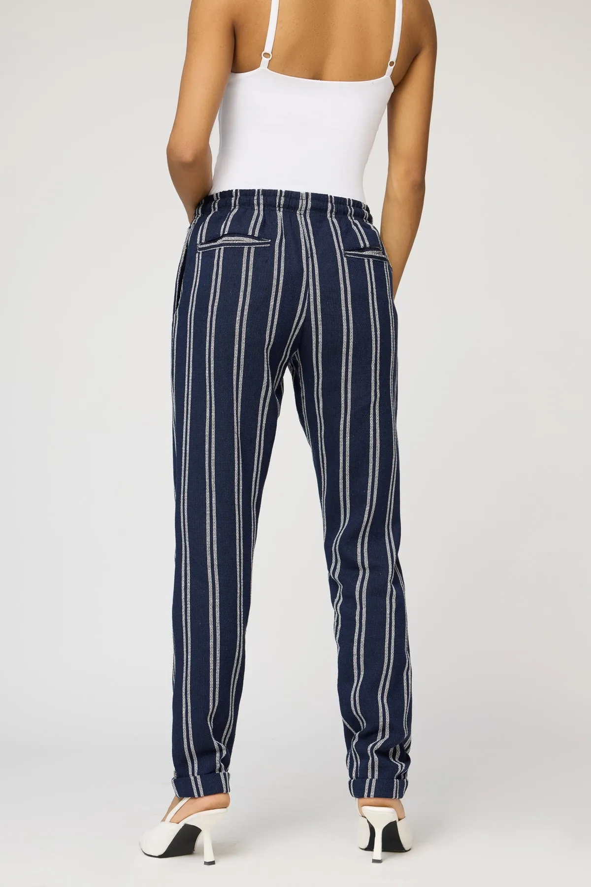 Maritime Navy and White Stripe Pants