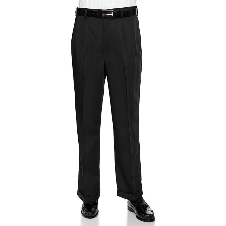 Mens Madison In-Seam Slim Fit Black Pants