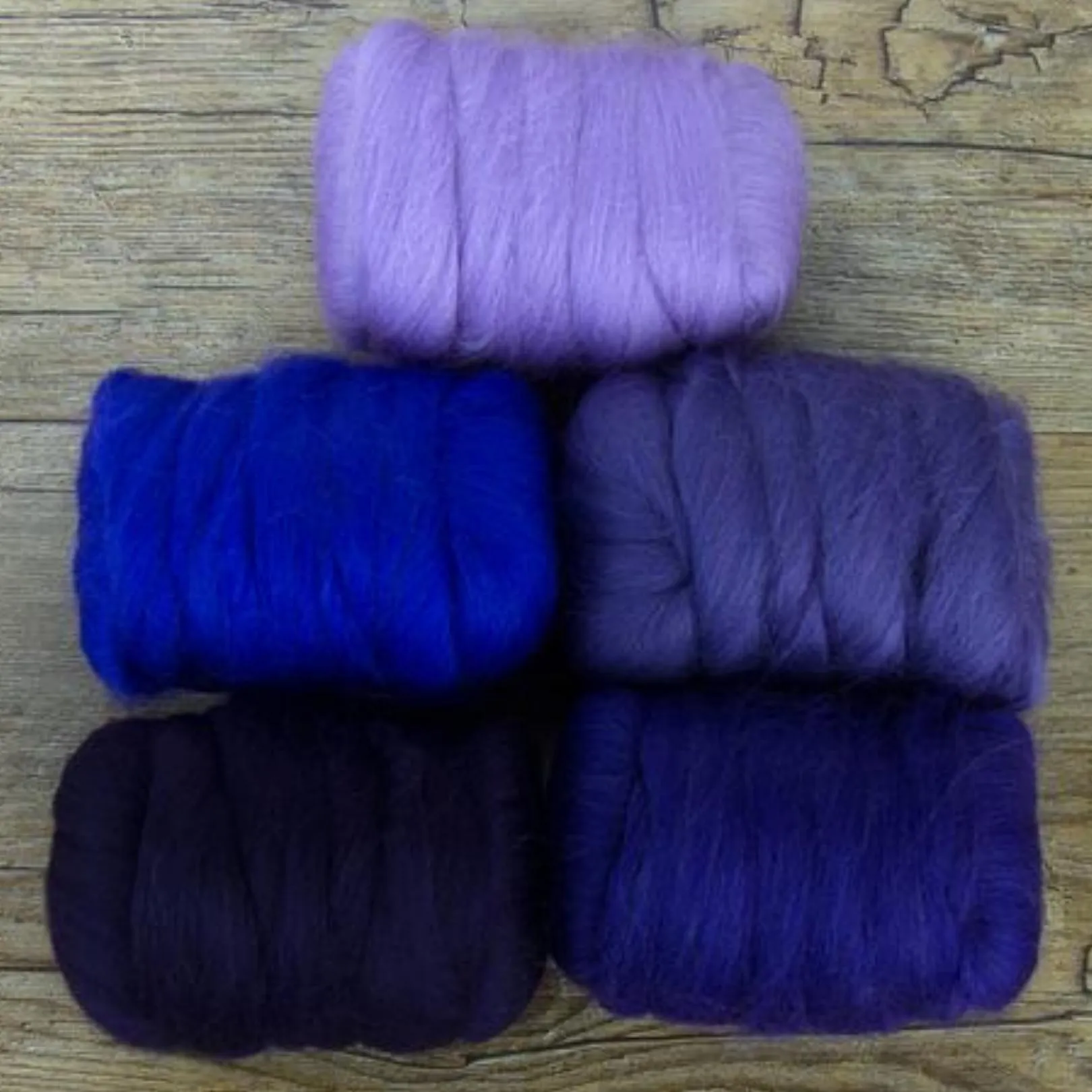 Mixed Merino Wool Variety Pack | Purple Disco (Purples) 250 Grams, 23 Micron