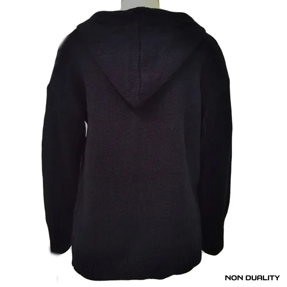 Non Duality | Comfy Hooded Button Sweater