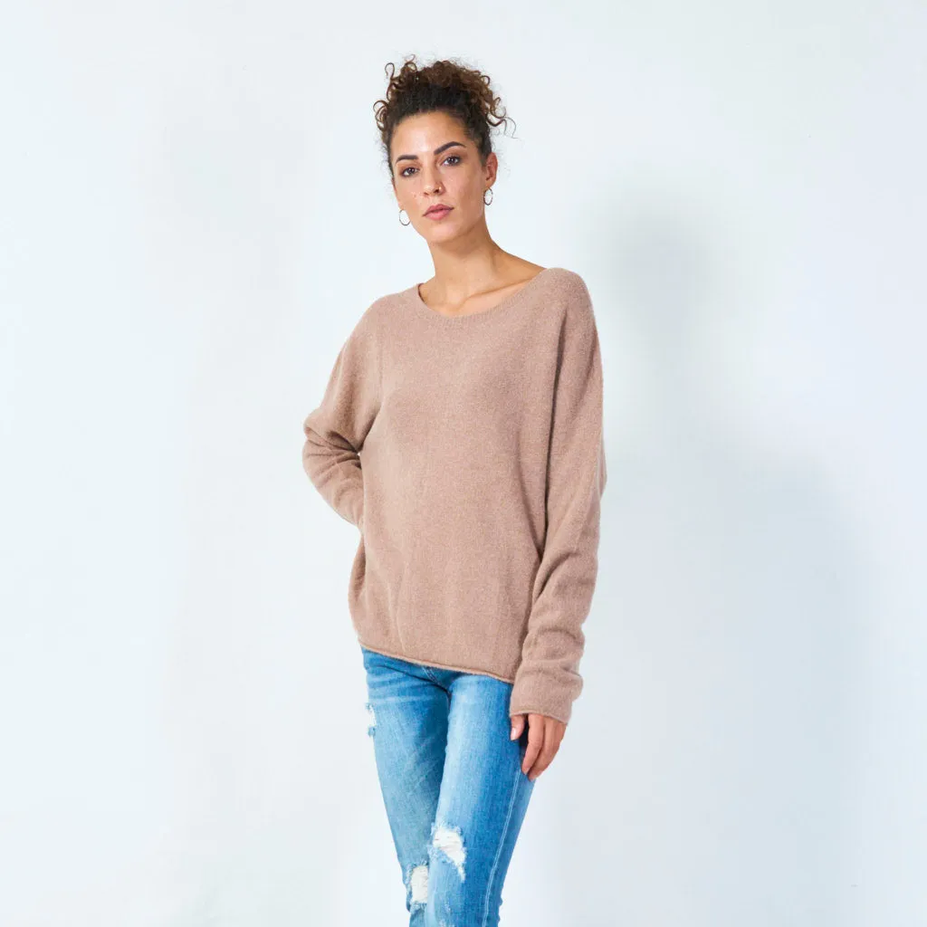 Oversized round neck pullover wholesale