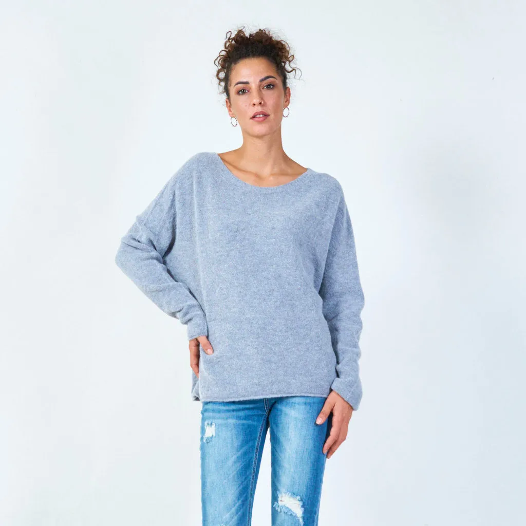 Oversized round neck pullover wholesale