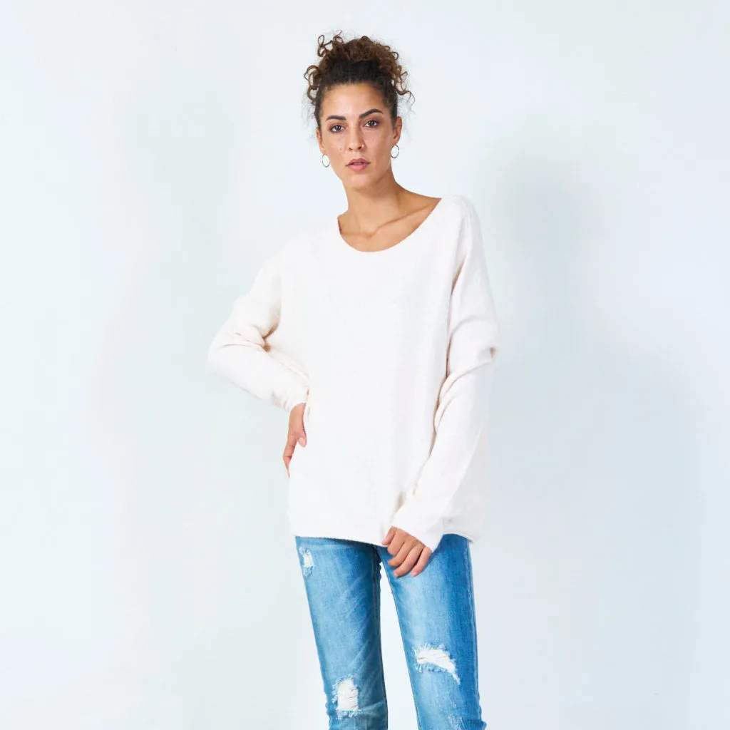 Oversized round neck pullover wholesale