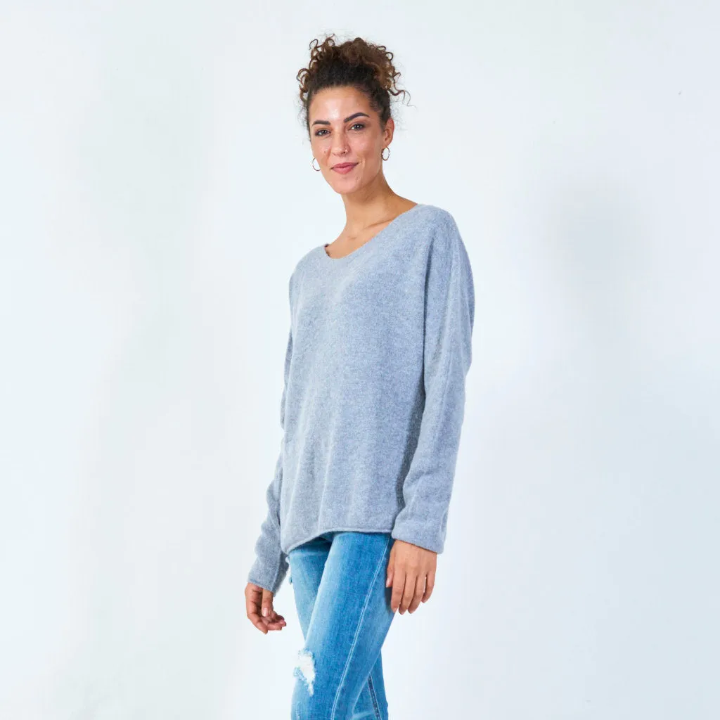 Oversized round neck pullover wholesale