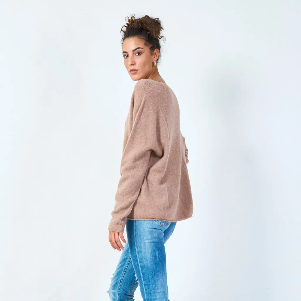 Oversized round neck pullover wholesale