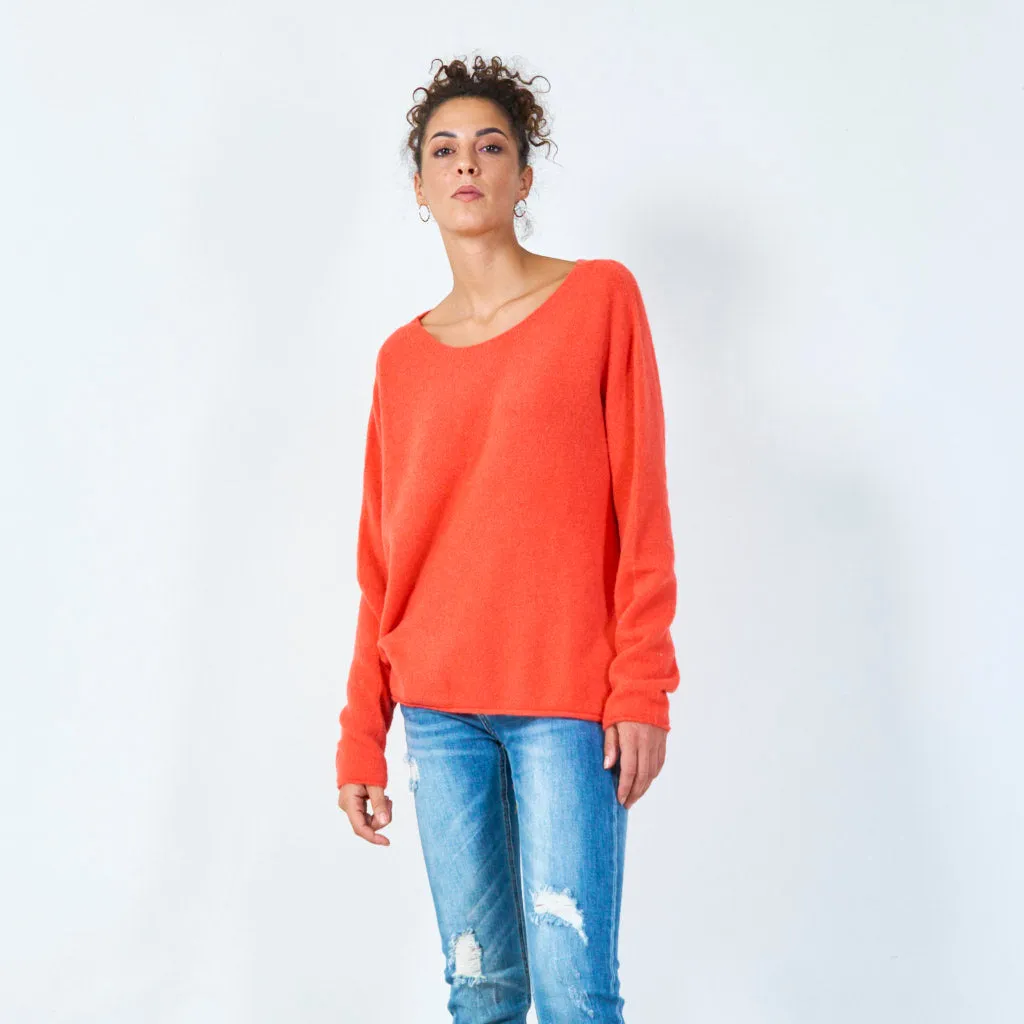 Oversized round neck pullover wholesale