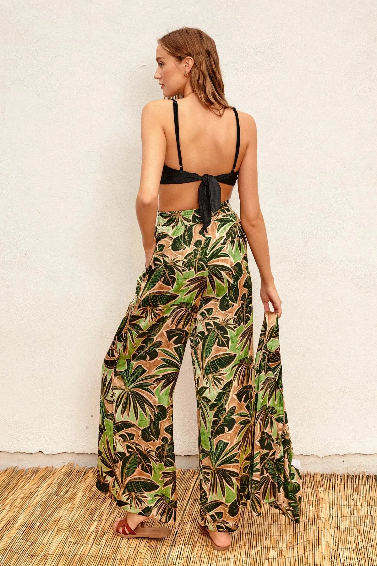 PHANGAN ISLAND WIDE LEG PULL ON PANTS