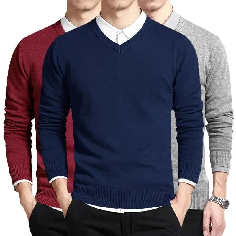 Pullovers Outwear Man V Neck Male