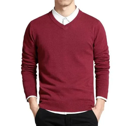 Pullovers Outwear Man V Neck Male