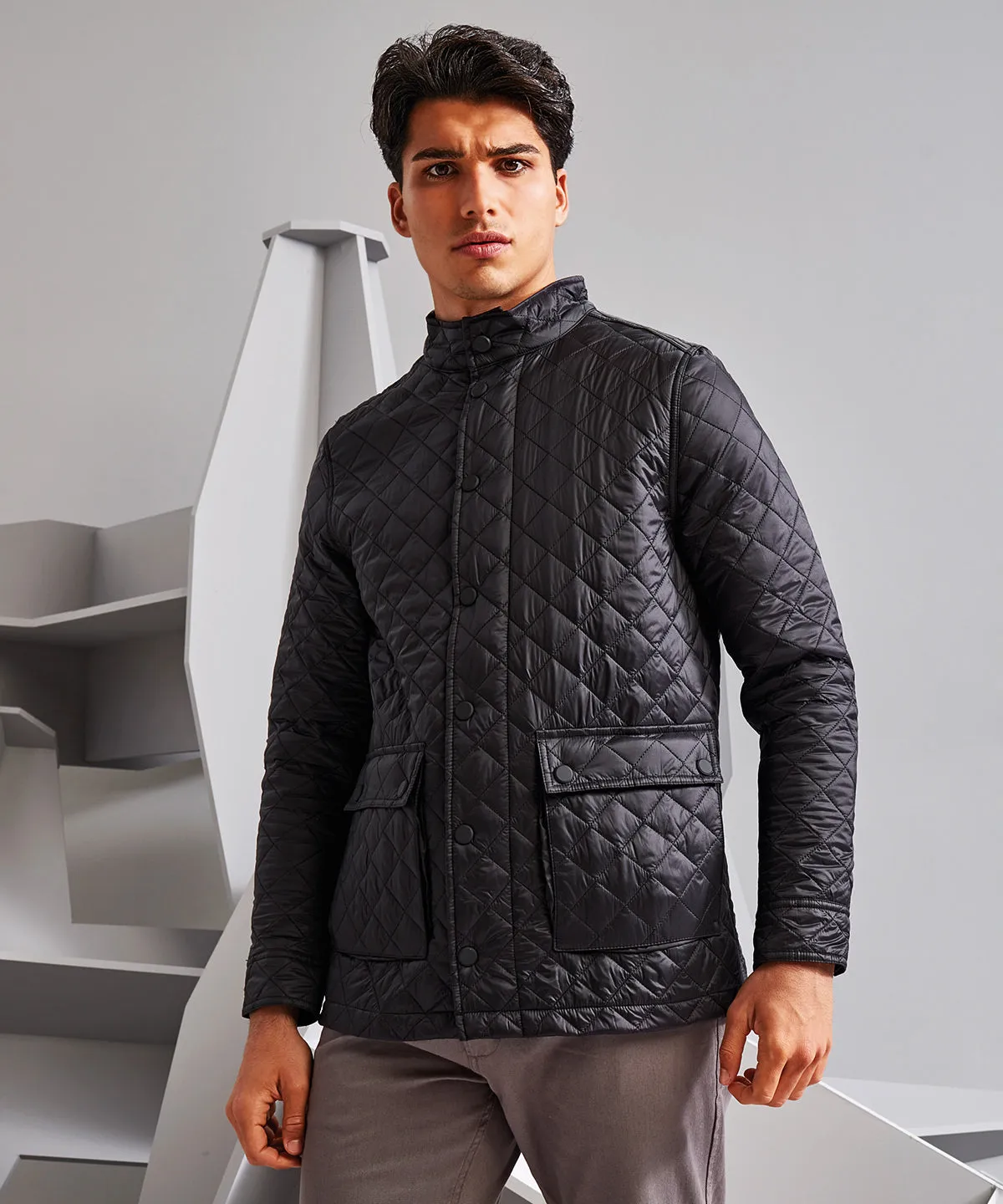 Quartic quilt jacket | Navy