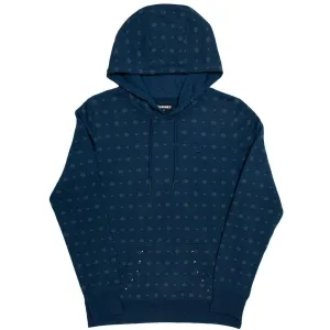 "Mesa" Navy w/White Aztec Pattern & Silver Studs Hoody