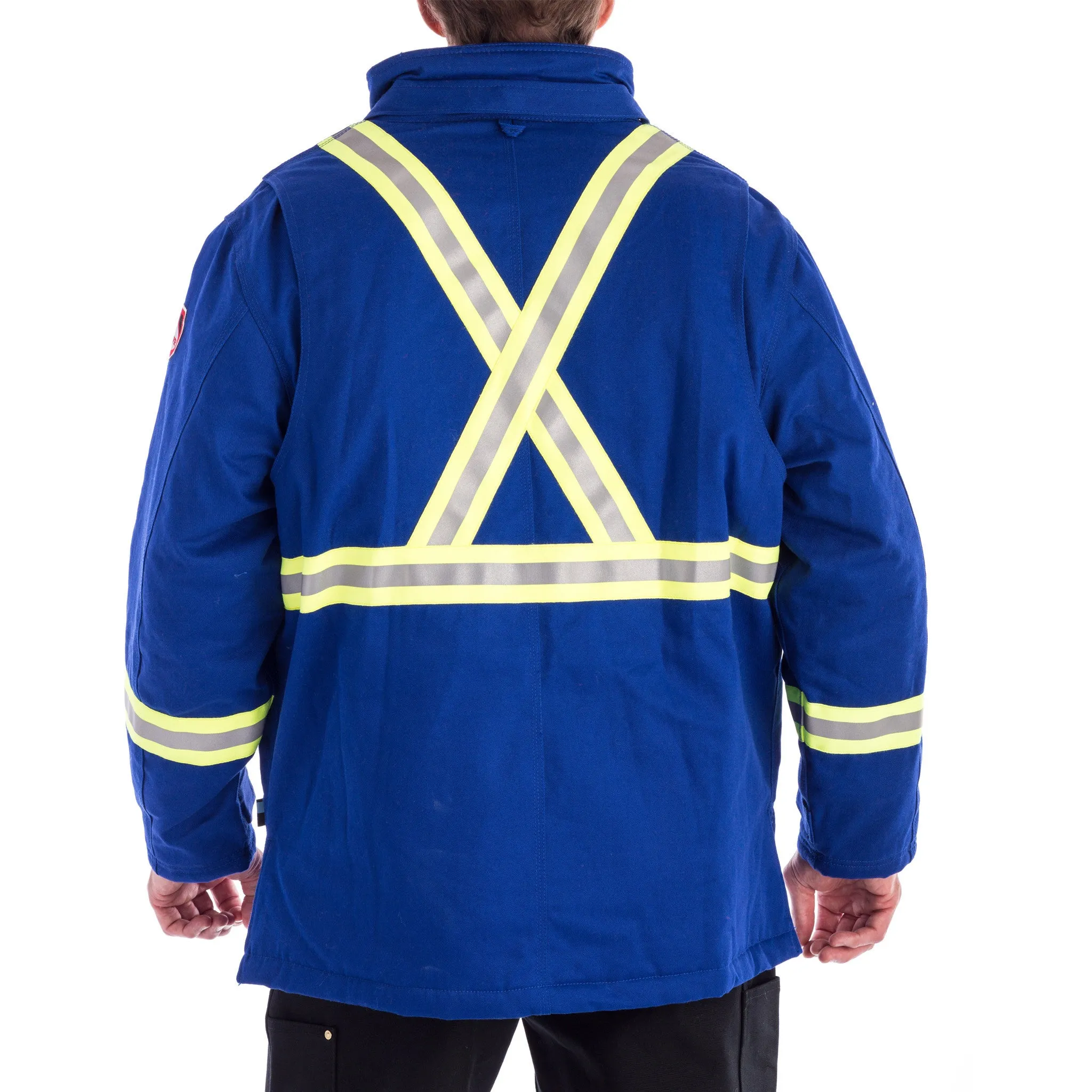 Rasco Flame Resistant Men's High Visibility Insulated Parka - Blue