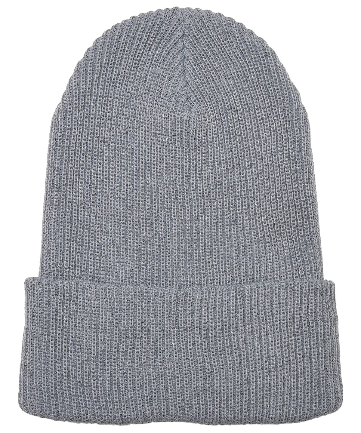 Recycled yarn ribbed knit beanie (1504RY) | Grey