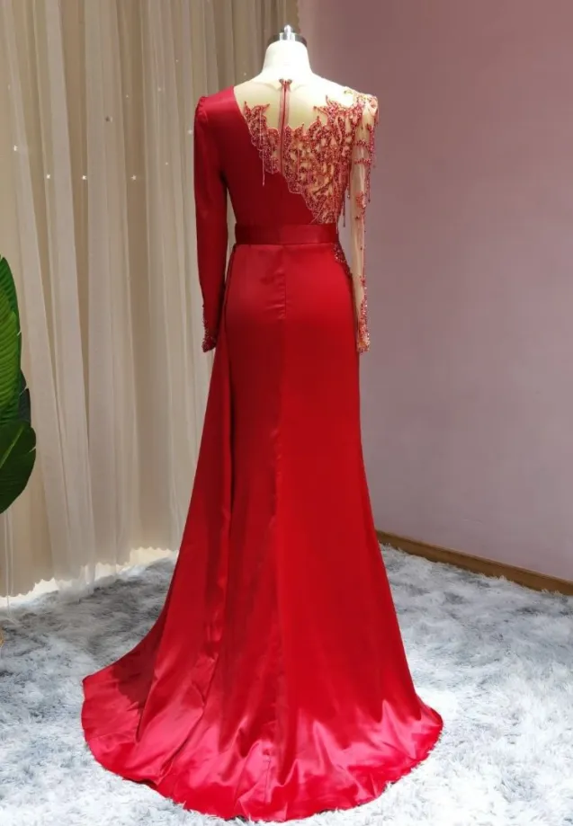 Red Long Prom Dresses | Evening dresses with sleeves