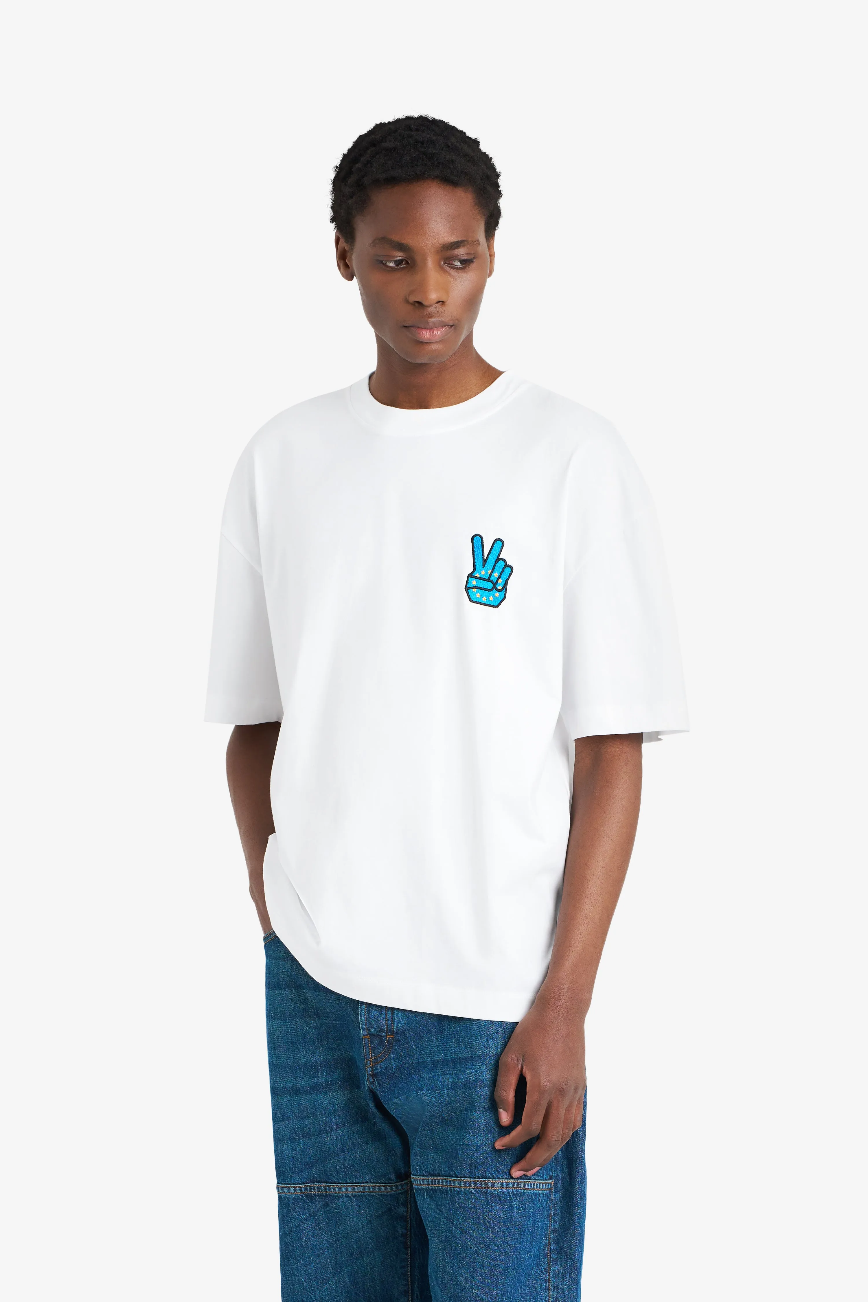 RELAX TEE SHIRT PEACE WHITE