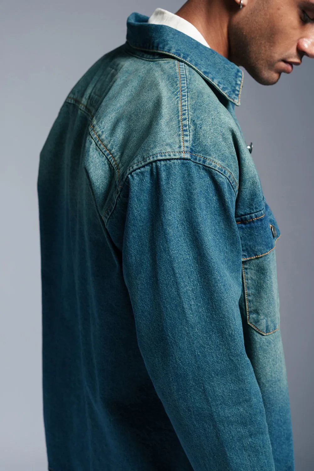 Retro Royal Men's Denim Jacket