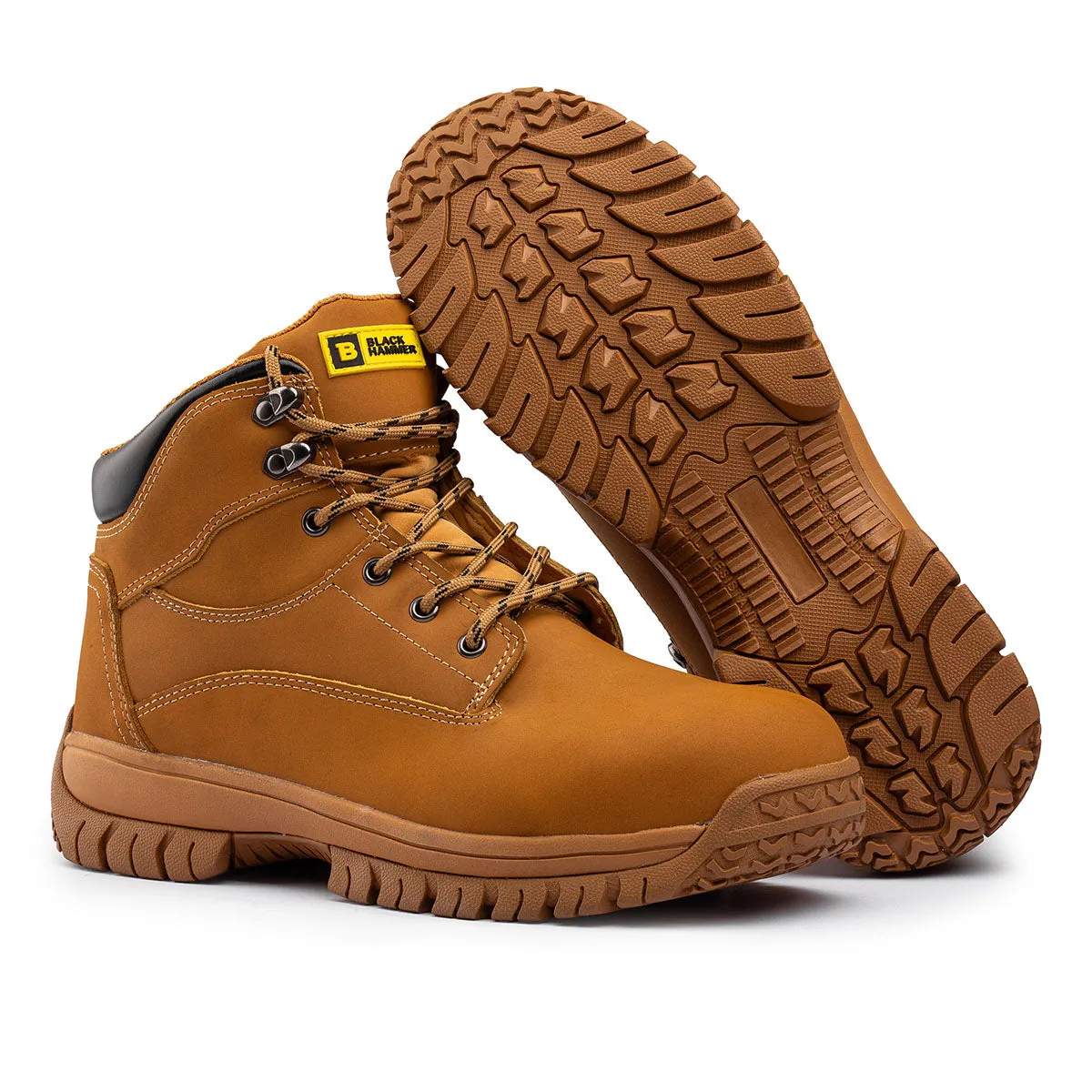 Ryder Mens Wide-Fit Tan Brown Safety Boots