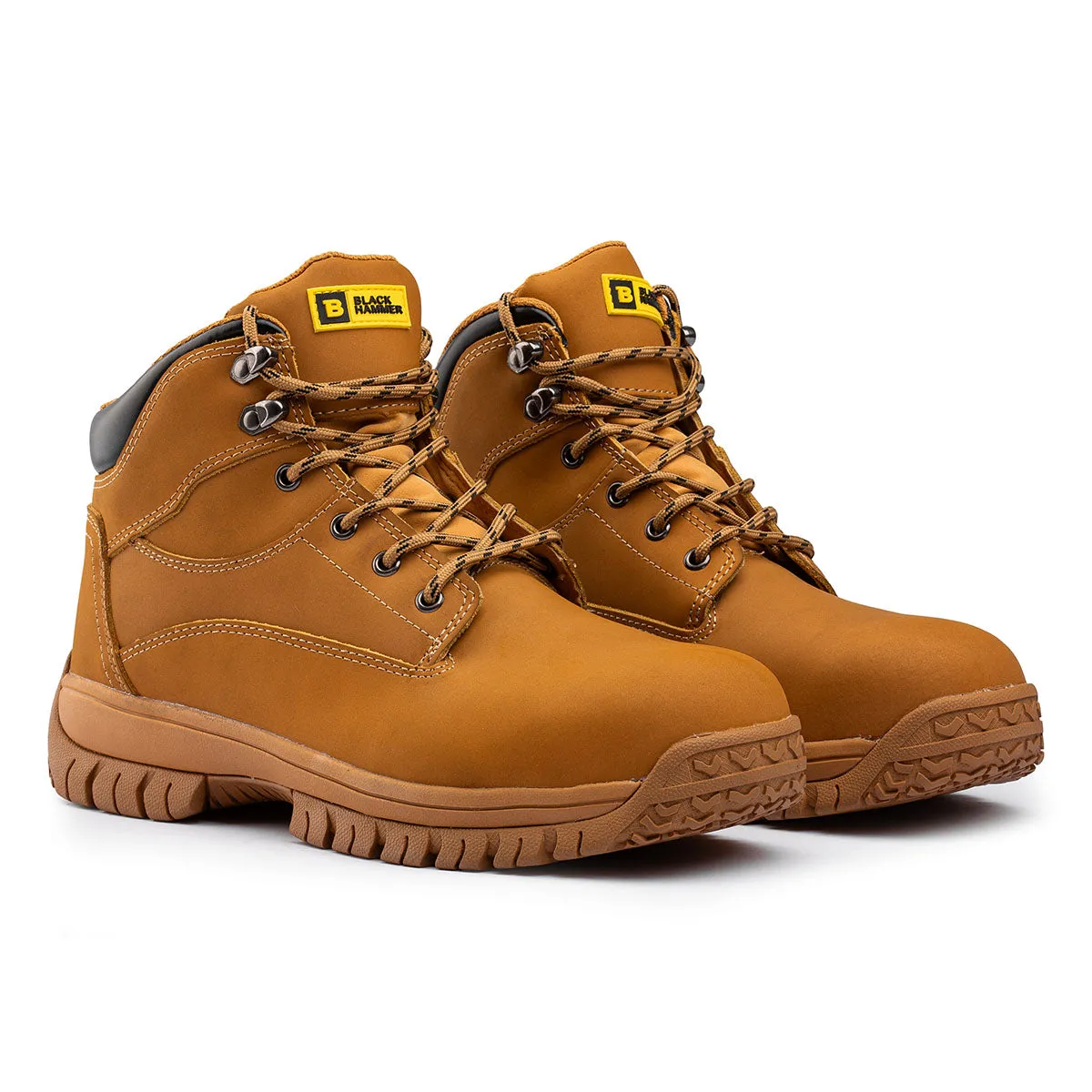 Ryder Mens Wide-Fit Tan Brown Safety Boots