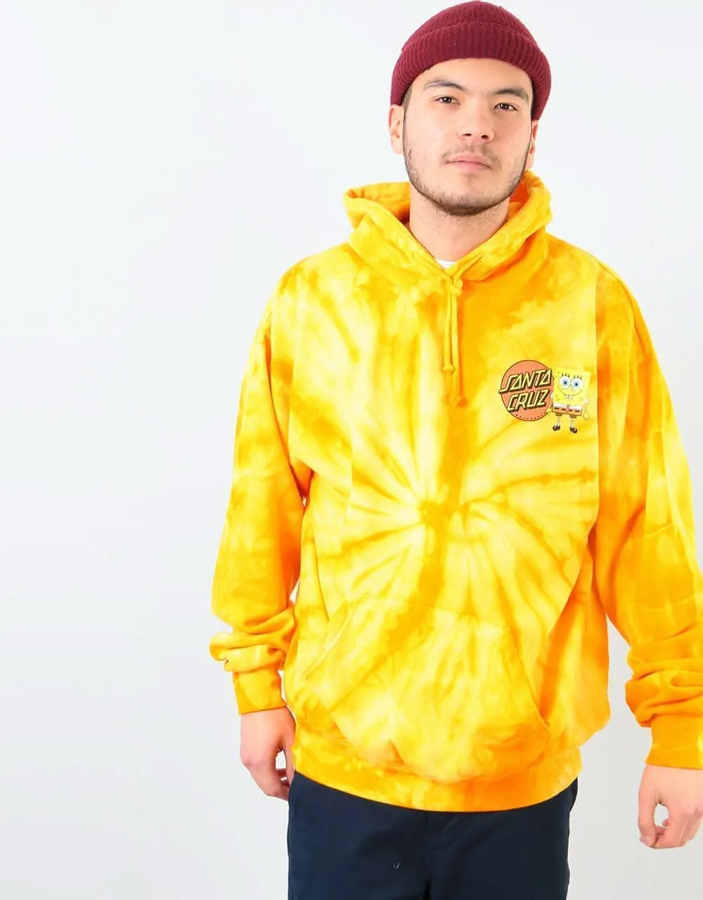 Santa Cruz x SpongeBob Group Pullover Hoodie - Spider Gold