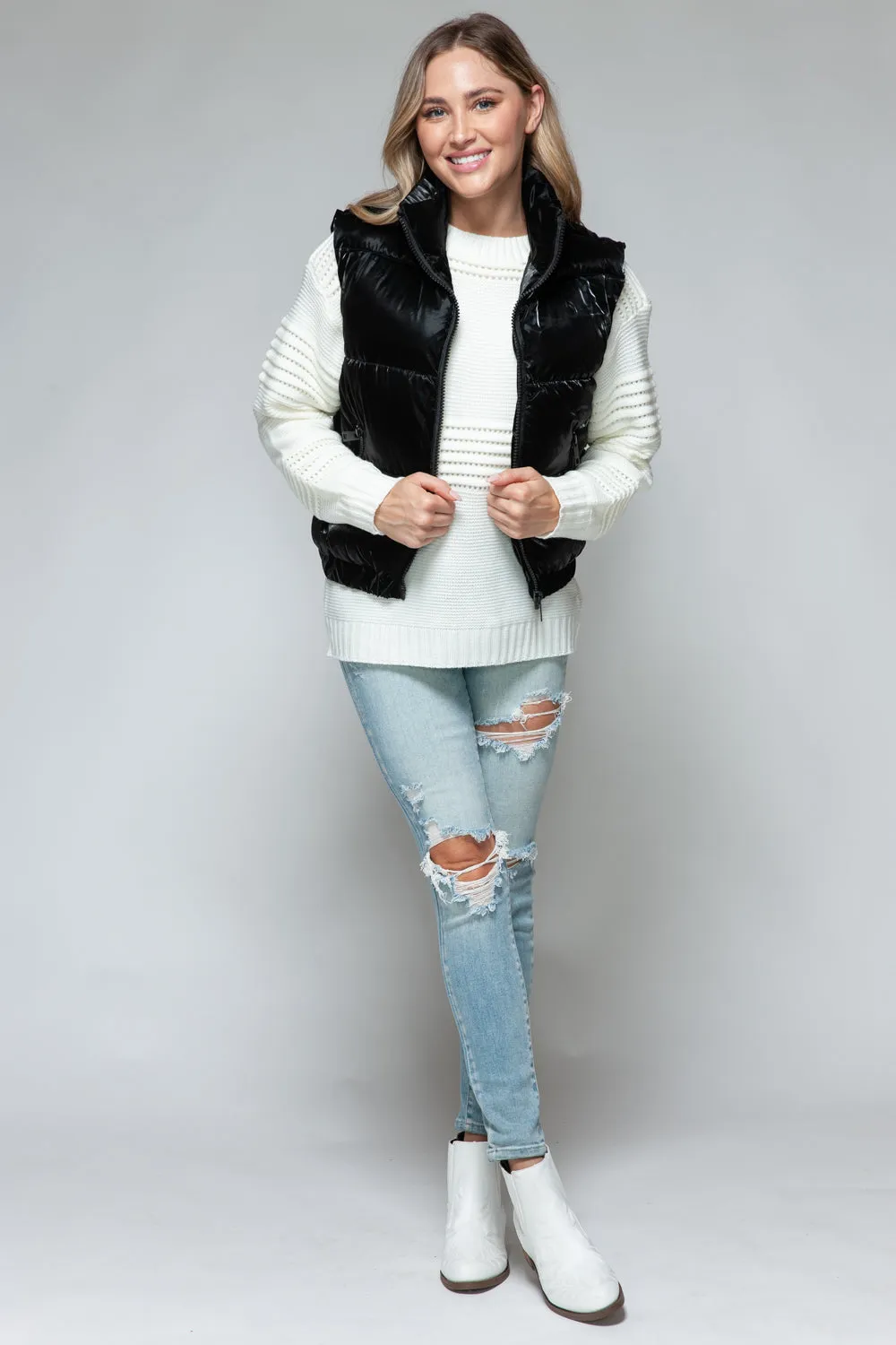 Snobbish Fine Fur Lining Quilted Vest