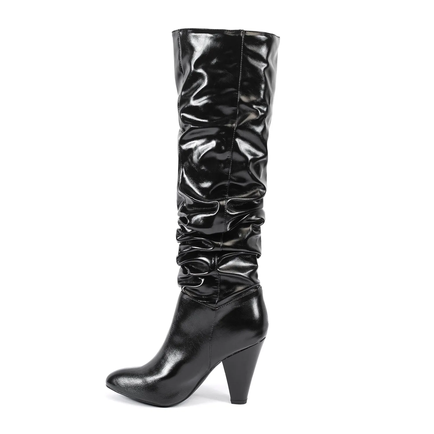 Synthetic Slouch Long Boots