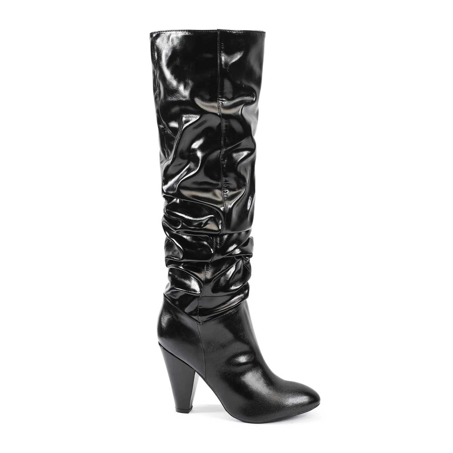 Synthetic Slouch Long Boots