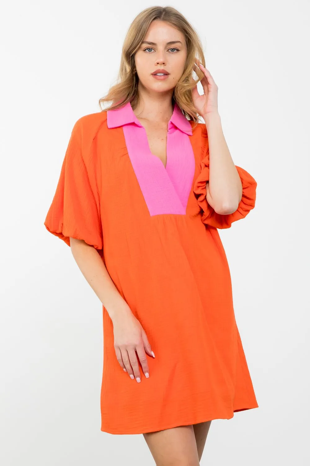 Take it Easy Colorblock Dress-THML