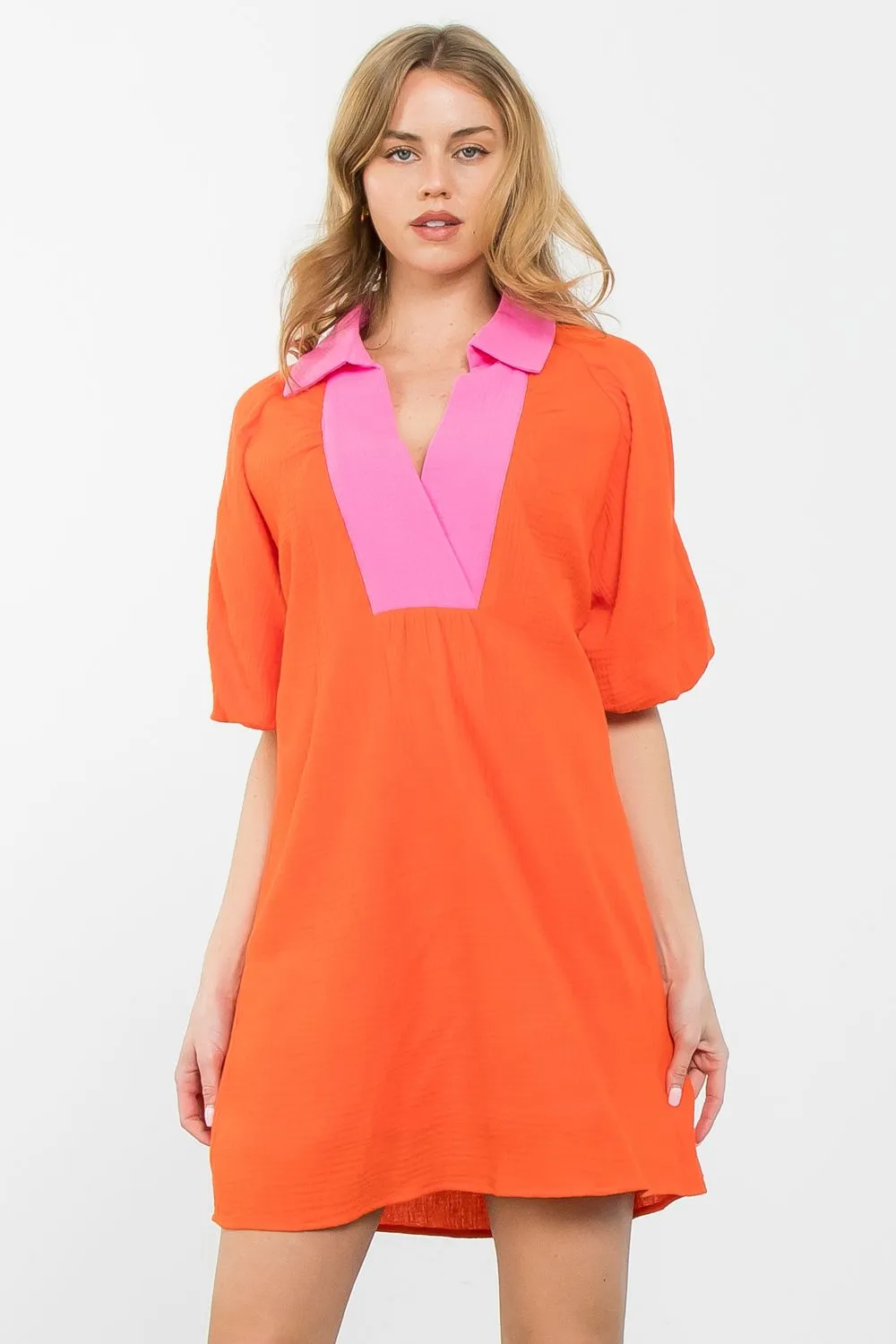 Take it Easy Colorblock Dress-THML