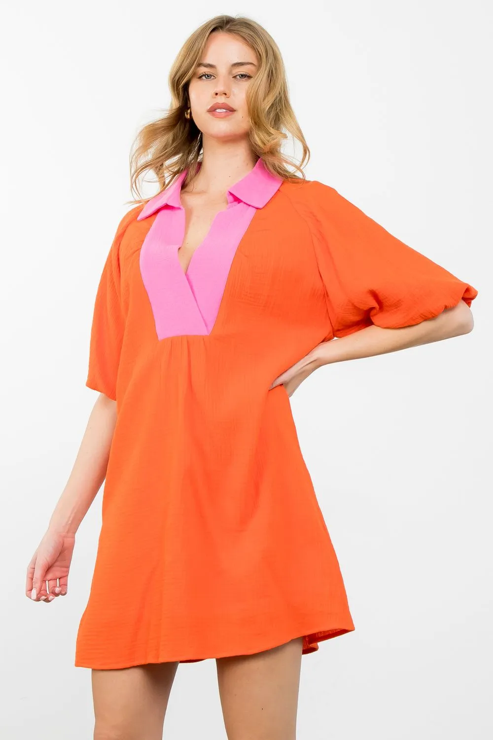 Take it Easy Colorblock Dress-THML