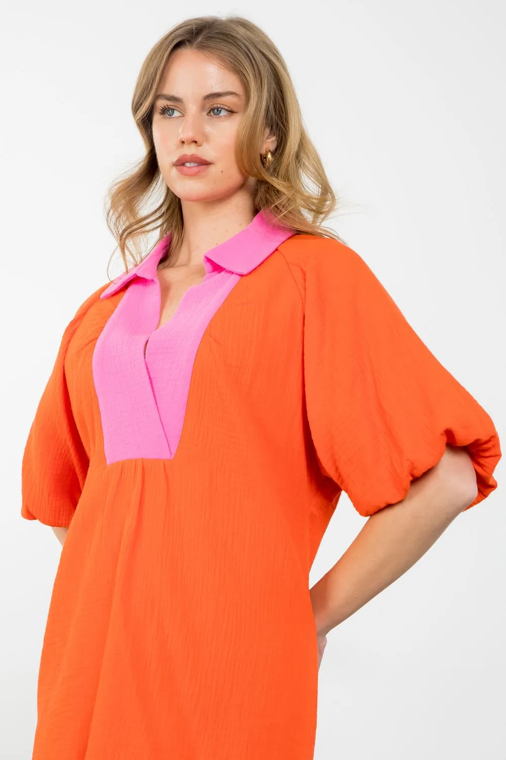 Take it Easy Colorblock Dress-THML