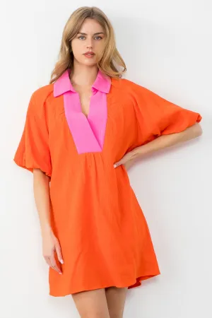 Take it Easy Colorblock Dress-THML